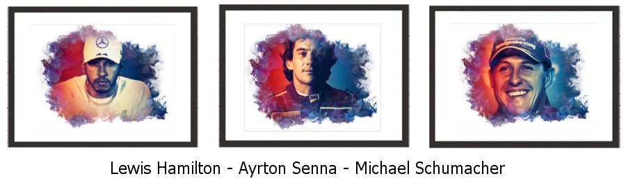 Formula 1 Legends Art Framed Prints